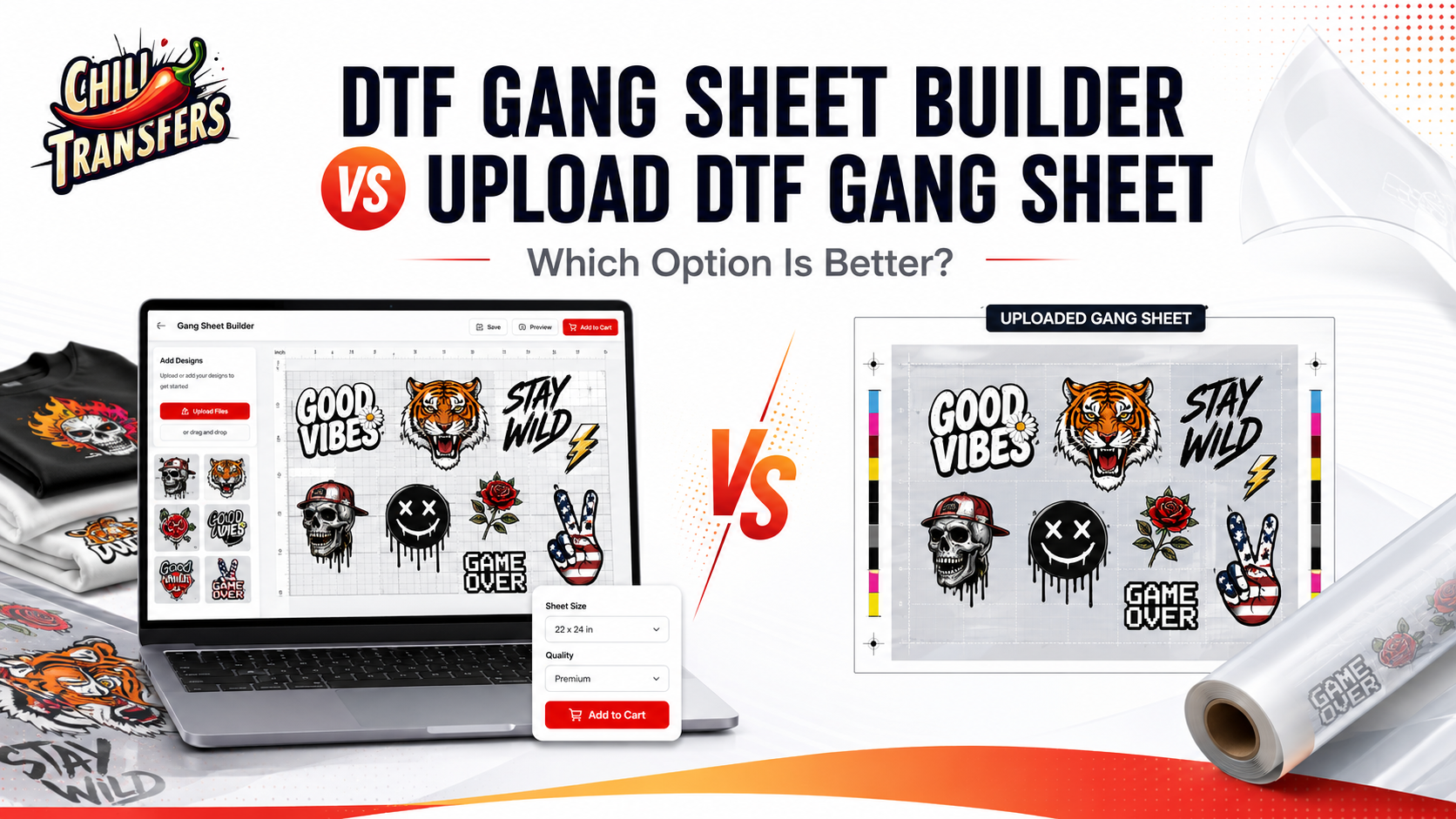 DTF Gang Sheet Builder vs Upload DTF Gang Sheet: Which Option Is Better?