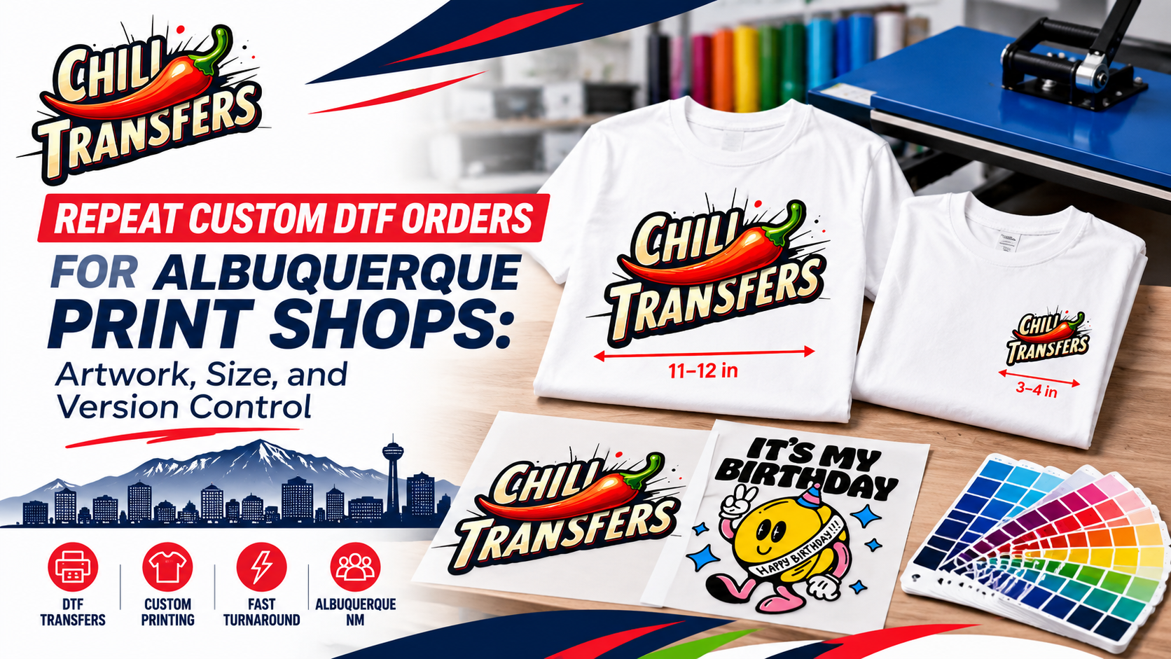 Repeat Custom DTF Orders for Albuquerque Print Shops: Artwork, Size, and Version Control