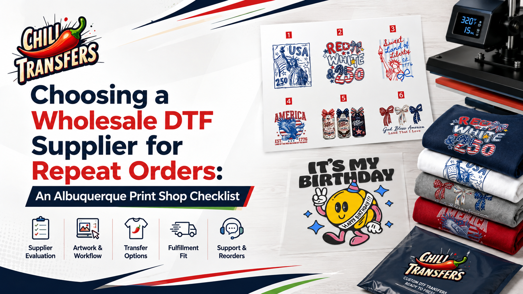 Choosing a Wholesale DTF Supplier for Repeat Orders: An Albuquerque Print Shop Checklist