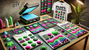 Puff dtf transfers - for creating eye-catching design