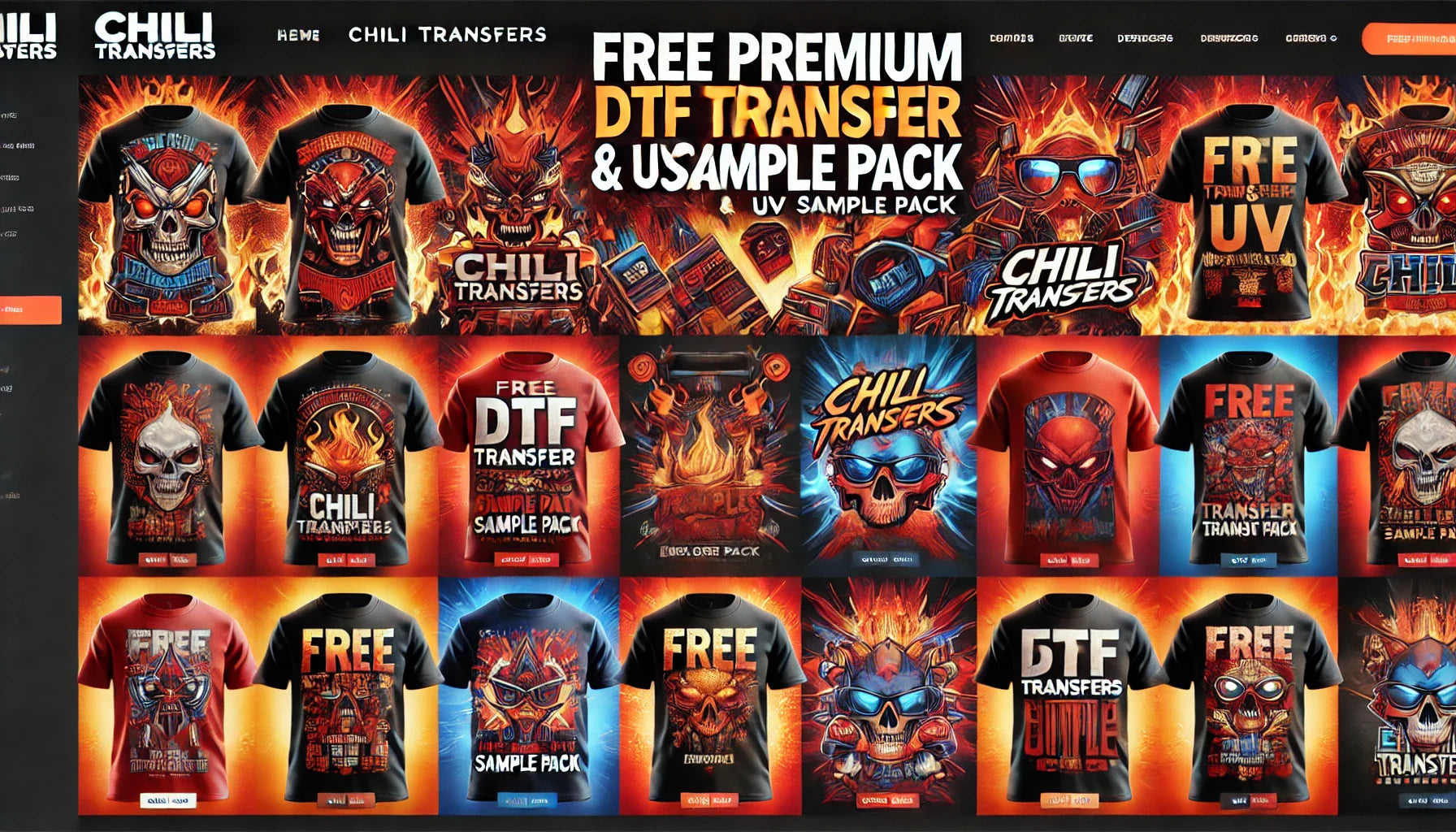 Free Premium DTF Transfer & UV Sample Pack 1 - DTF Transfer