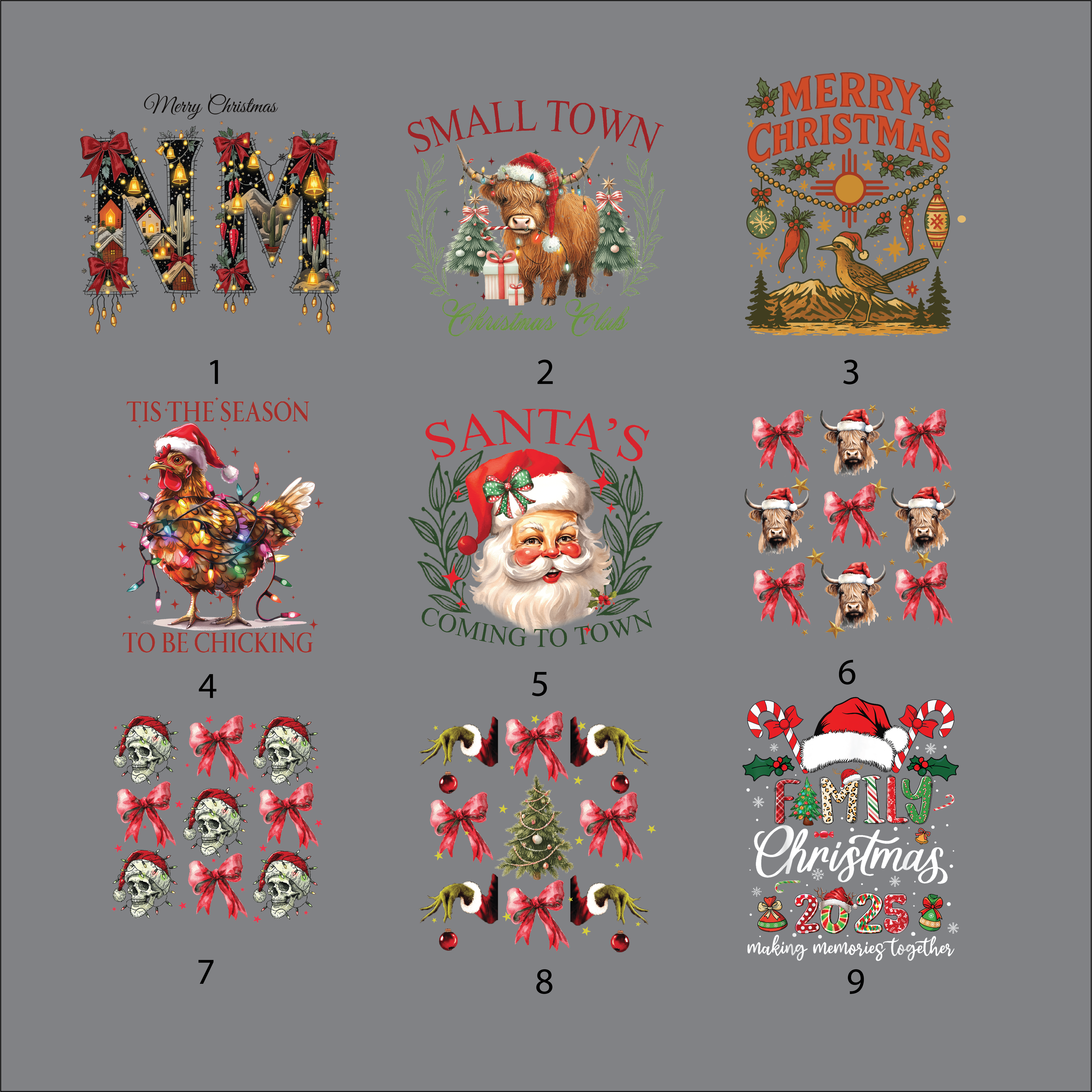 Christmas DTF Transfers (Ready to Press)