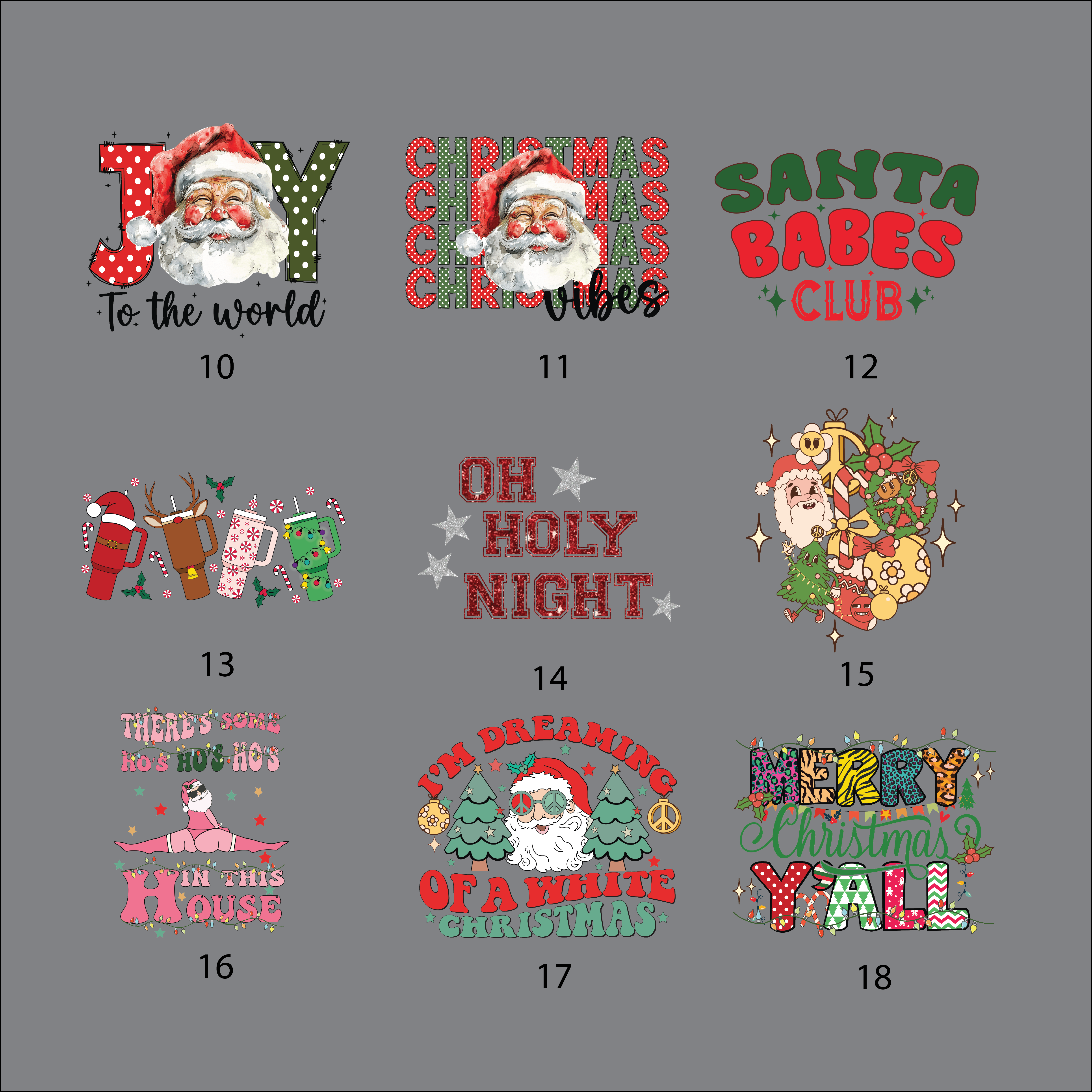 Christmas DTF Transfers (Ready to Press)