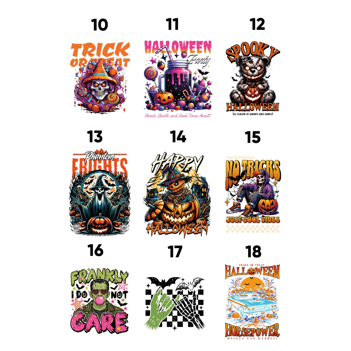 Halloween/Fall DTF Transfers (Ready to Press)
